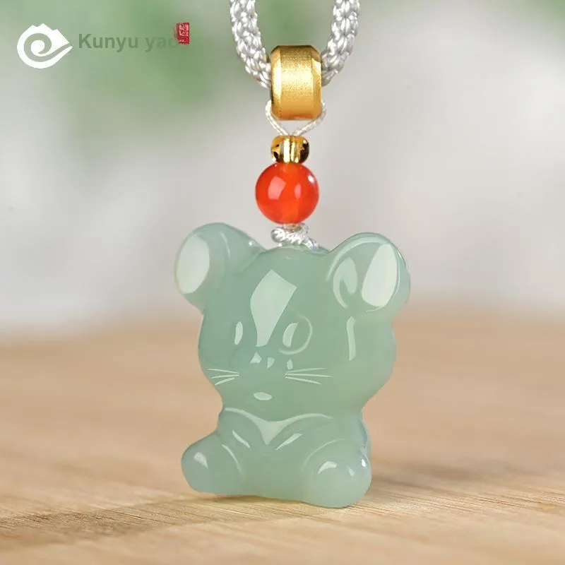 KUNYUYAO Hetian Jade Pendants White Jade/Pale Greenish White Jade Unisex-37