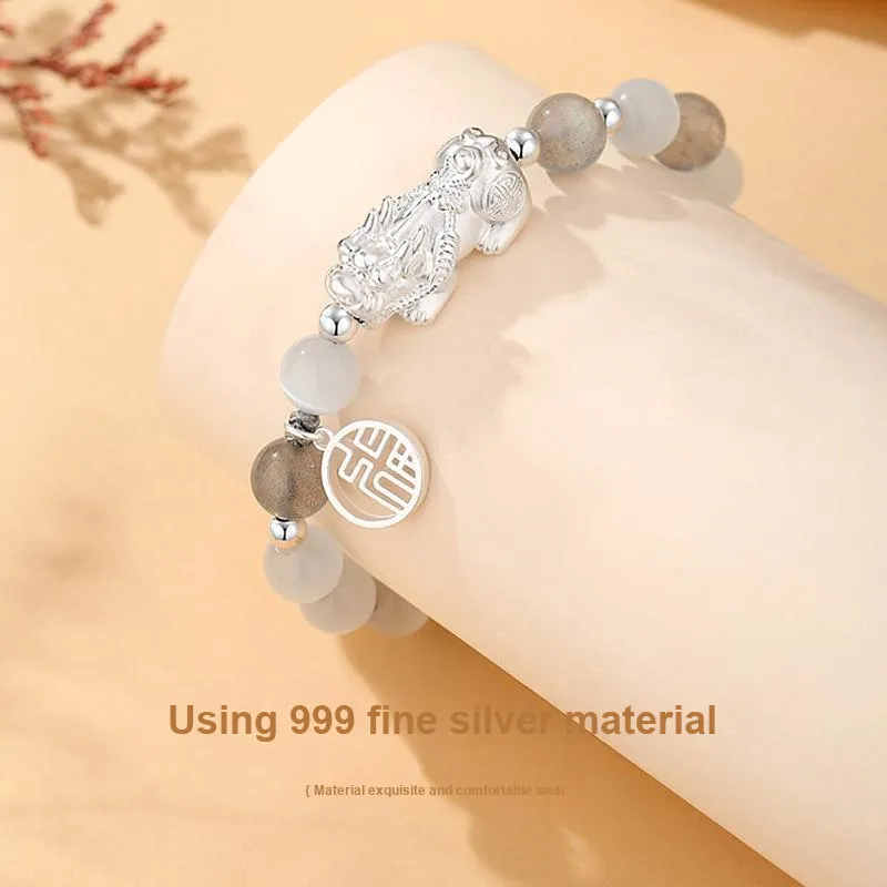 CHOW TAI KING Glass Cat Eye Bracelets Women's-2
