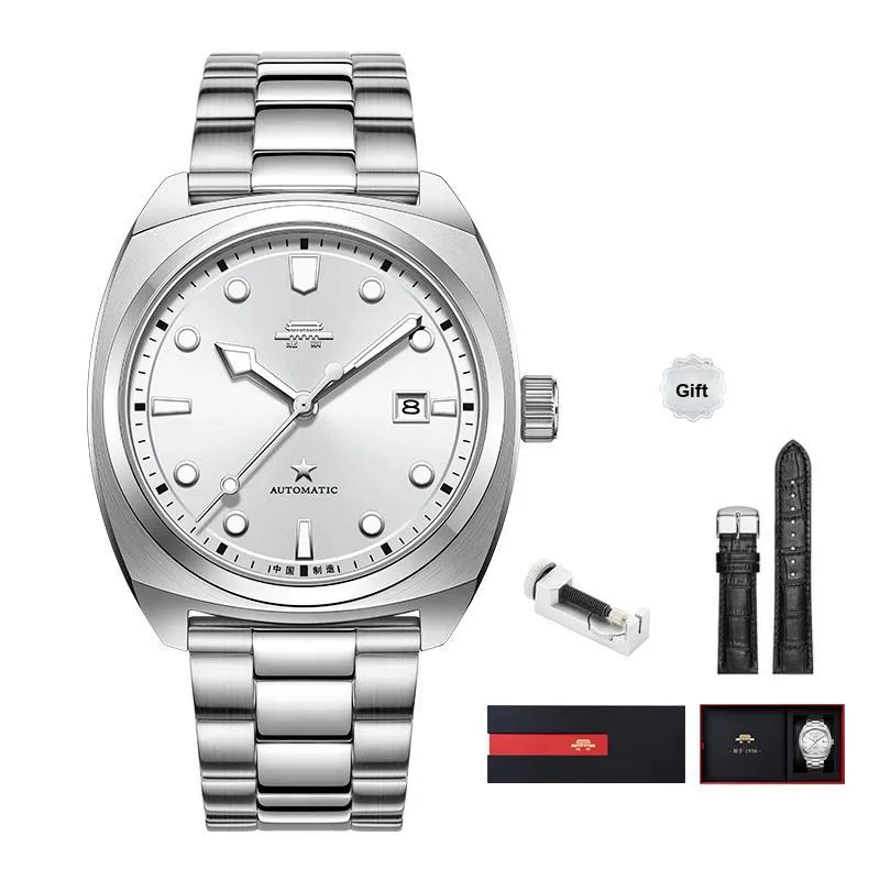 Beijing Voyage Collection Automatic Mechanical Movement Stainless Steel Watchband Watch Men's Watches Silver Dial