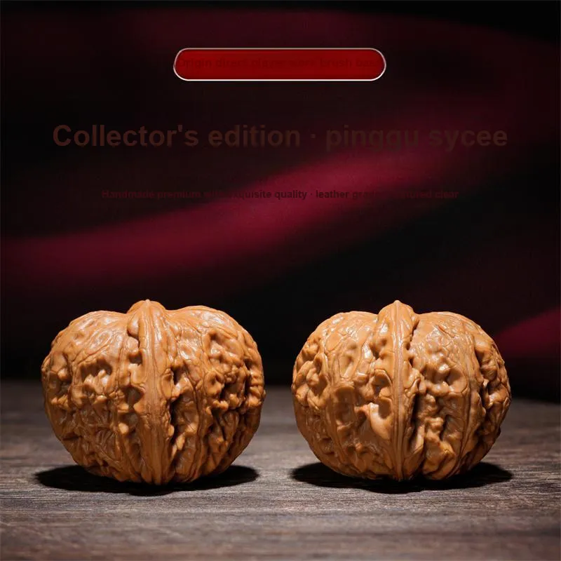 FANGYUANXIAOFU Walnut Fine Handicraft Dry Wipe Base Layer, Play With Hand Held Items, Stress Relieving Tool Unisex-1