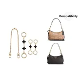[Gold-Tone Three-Piece Set]Four-Leaf Clover 12cm+Four-Leaf Clover 1 Piece 2 Pack+Decorative Chain 40cm