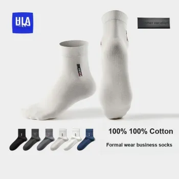 HLA Mid Calf Socks Men's 6 Pack