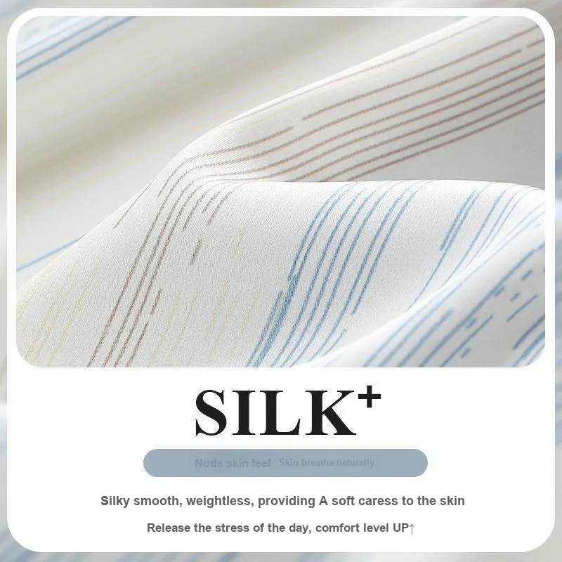 Han Ziduo Pajama Pants Women's Blue White-1