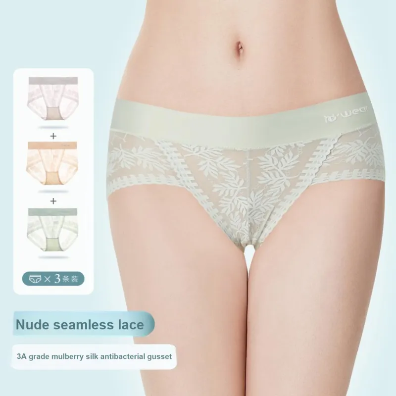 Red Bean Underpants Women's 3 Pack Mixed Color-2