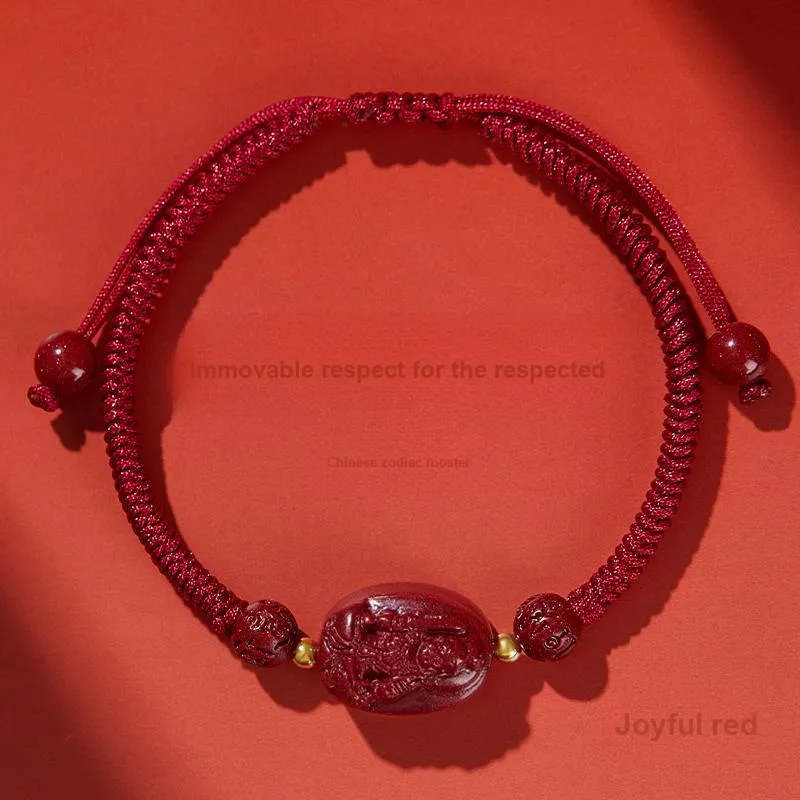 LOVING Reconstructed Cinnabar Bracelets Unisex-15