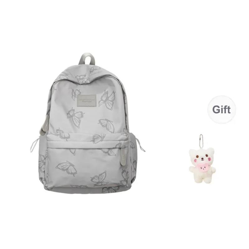 KAMLUI Nylon Backpack Regular Unisex Ecru/Gray/Black/Green-6
