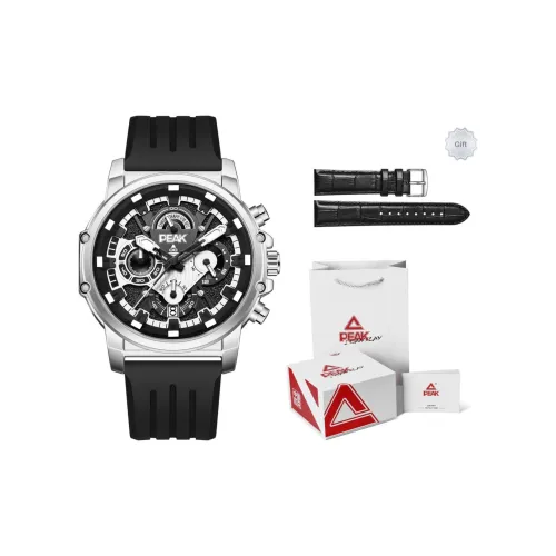 PEAK Apocalypse Collection Кварцевый механизм Силиконовый ремешок Часы Мужские Черный циферблат