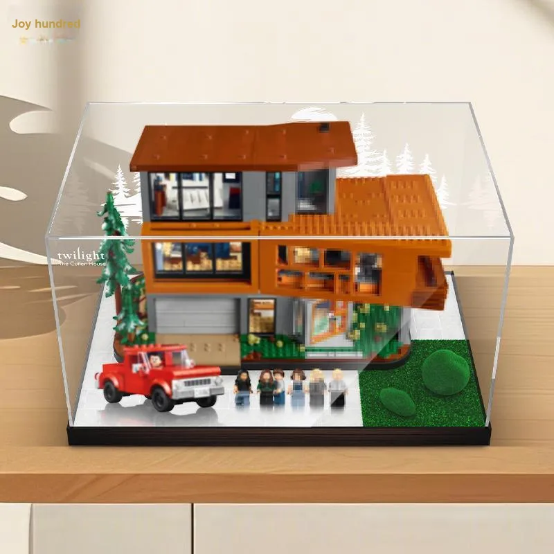LIGHT YOUR BRICKS Compatibility Building Block 21354 Twilight Cullen Family Mansion Display Case Model Accessories-5