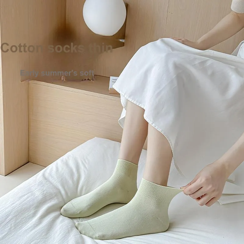 MIIOW Mid Calf Socks Women's 5 Pack-2