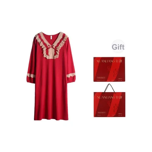 Xuan Liang Ночная сорочка Для весны и осени Женская Подарочный набор в коробке