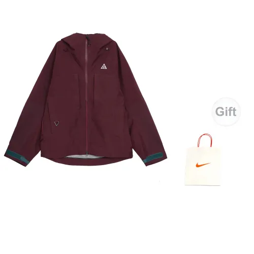 Nike Windbreaker Jackets Men Night Brown Red+Gift Bag