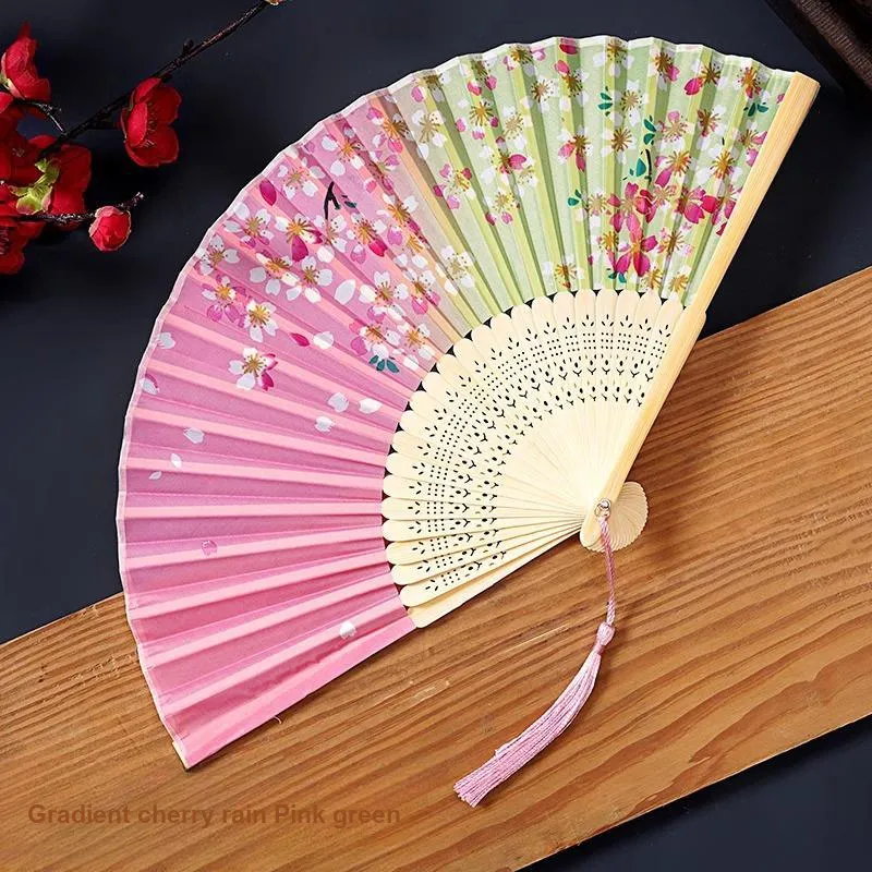 JINGDI Twill Damask And Silk Foldable Small Fan-9