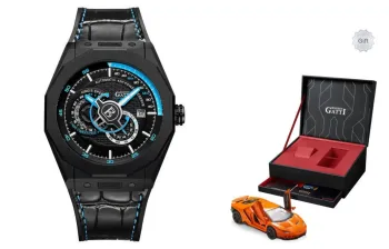 BONEST GATTI King Speed Automatic Mechanical Movement Rubber Strap Watch Men's Watches Black Dial