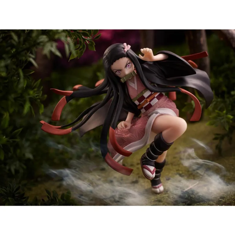 BANPRESTO Nezuko Kamado Glass Factory Demon Slayer  Kimetsu No Yaiba Battle Stance Bonus Gift Scale Figures-1