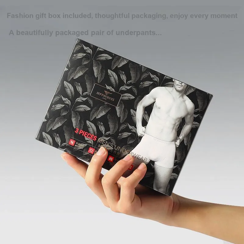 SEPTWOLVES Boxer Shorts Men's Gift Box Set+Shopping Bag-23