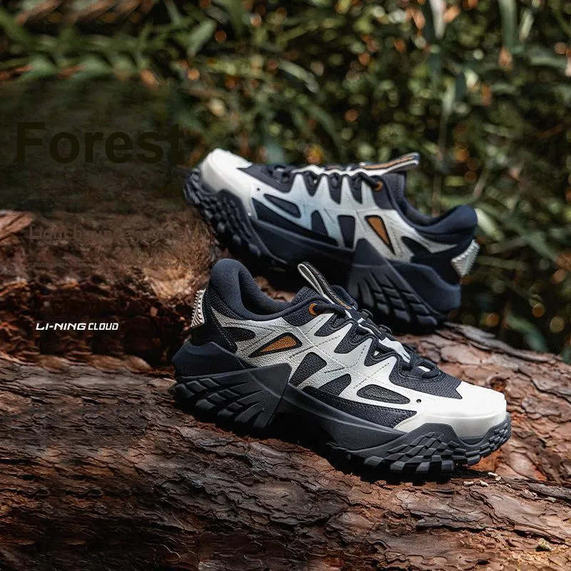 LiNing CF Tracing Collection Lin Chuan FW Anti Slip Wear Resistant Low Top Casual Shoes Men's Black White-7