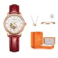 White Face Red Belt (Comes with Bangle+Necklace+Box)