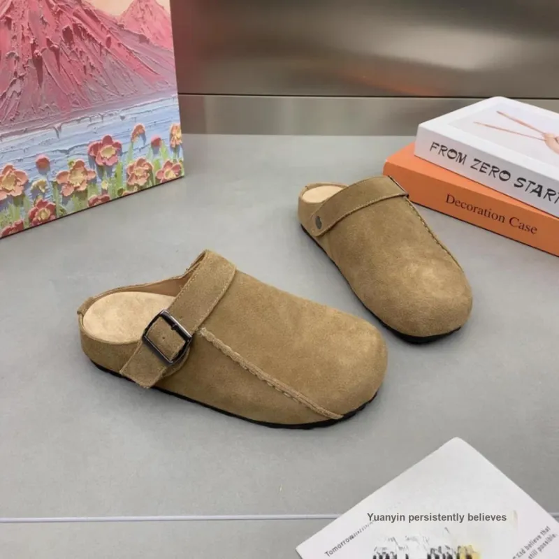 Luji Rubber Sole Quiet Closed Toe Slippers Women's-9