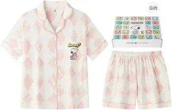 Gongdie x SNOOPY/ Pajama Set Women's Pink Gift Box Set