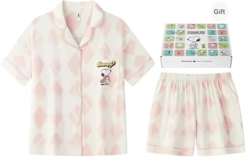 Gongdie x SNOOPY/ Pajama Set Women's Pink Gift Box Set