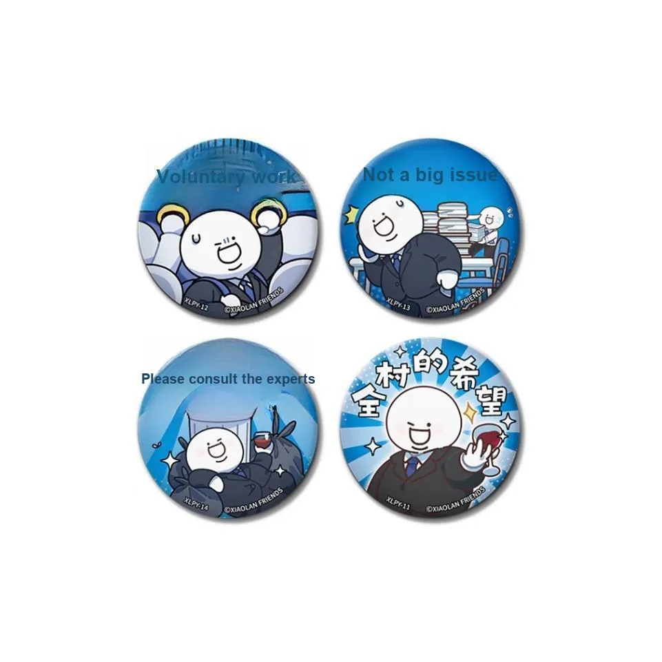 KAYOU Xiaolan And His Friends Happy Every Day Tin Brooch Badges