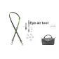 Graphite Gray Silver-Tone Buckle 95-124cm Cow Leather Shoulder Strap[Perforated]Set