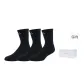 Milk White Blue Box+3 Pack (Black-Crew Socks)