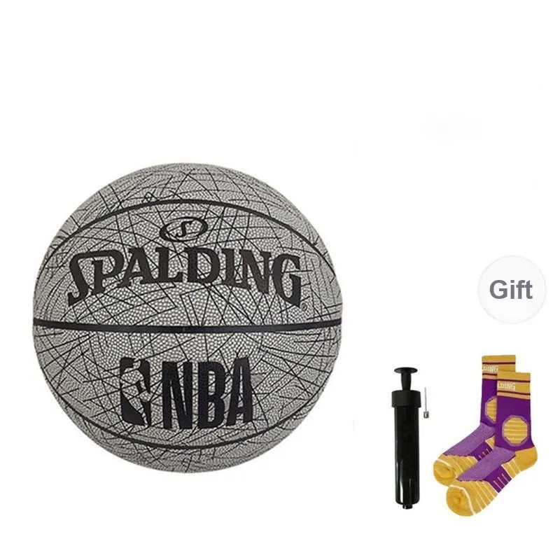 SPALDING Reflective Series PU Basketball Gray Size 7 Training Unisex-4