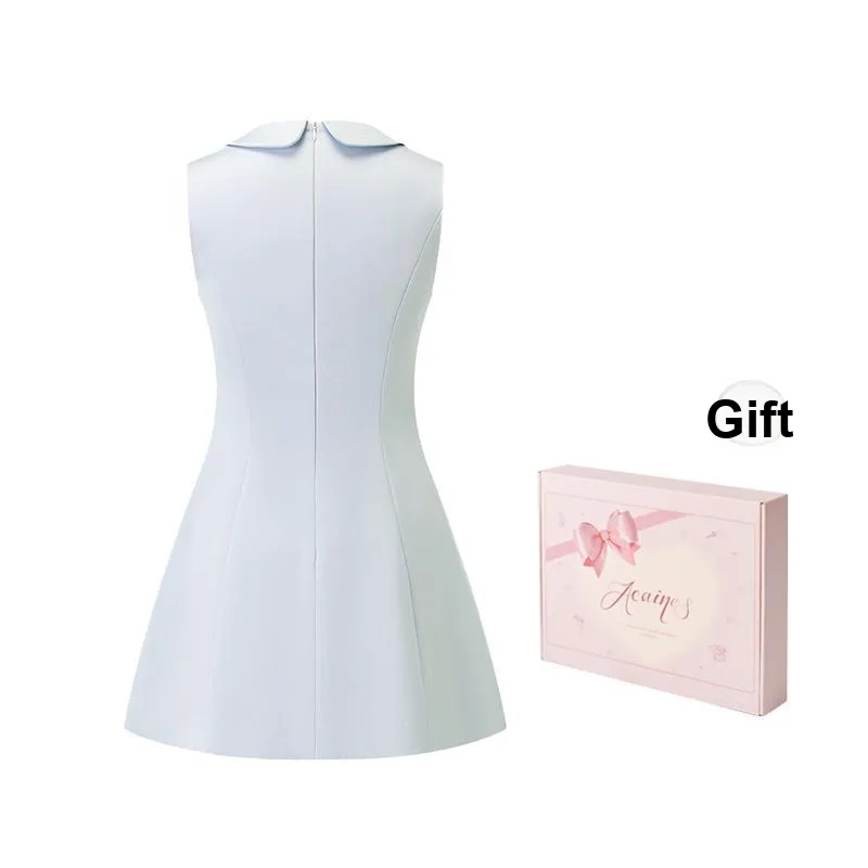 ACAINES Sleeveless Dress Women's Ice Blue-8
