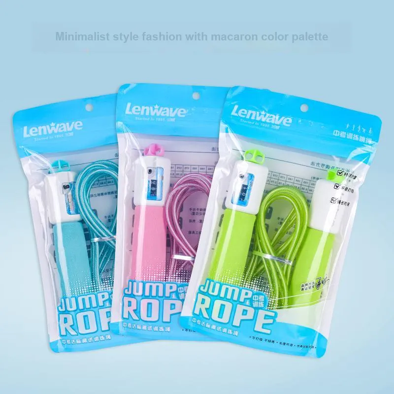 LENWAVE Casual Entertainment Mechanical Counting Jump Ropes Teenagers PVC+Steel Wire Rope, Sponge Controller-5