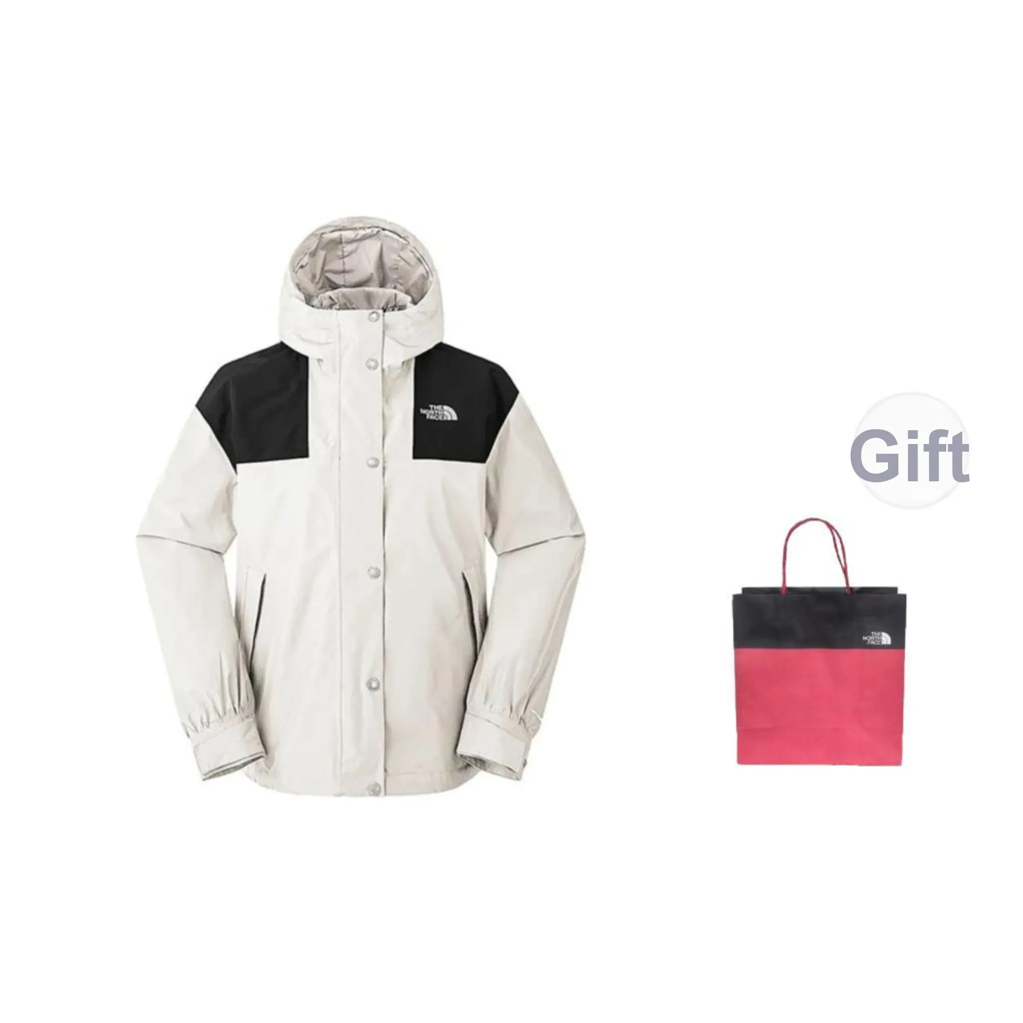 THE NORTH FACE City Outdoor Collection Waterproof And Windproof Windbreaker Jacket Women's Dune White