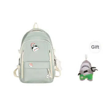 URBAN FOREST Nylon Backpack Unisex Green/Ecru/Pink/Blue/Black