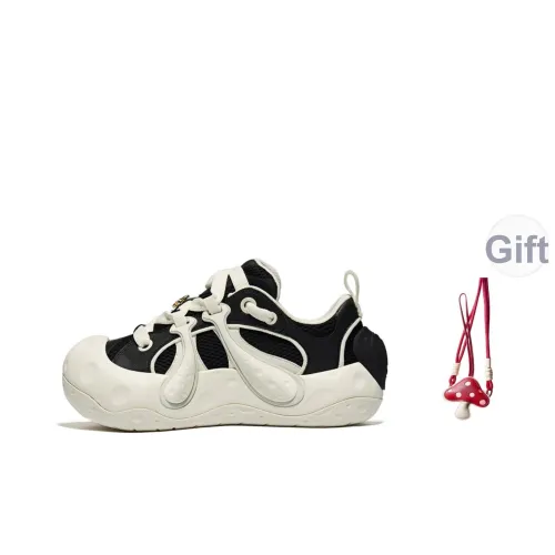 Палладий Легкий Платформа Гриб Обувь Модный тренд Низкий Топ Круглый Палец Скейтбординг Обувь Унисекс Черный