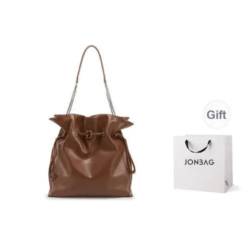 JONBAG Synthetic Leather Shoulder Bag Women's Cocoa Brown/Black