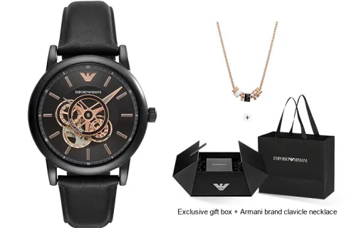 EMPORIO ARMANI Men Openworked Dial European And American Watch