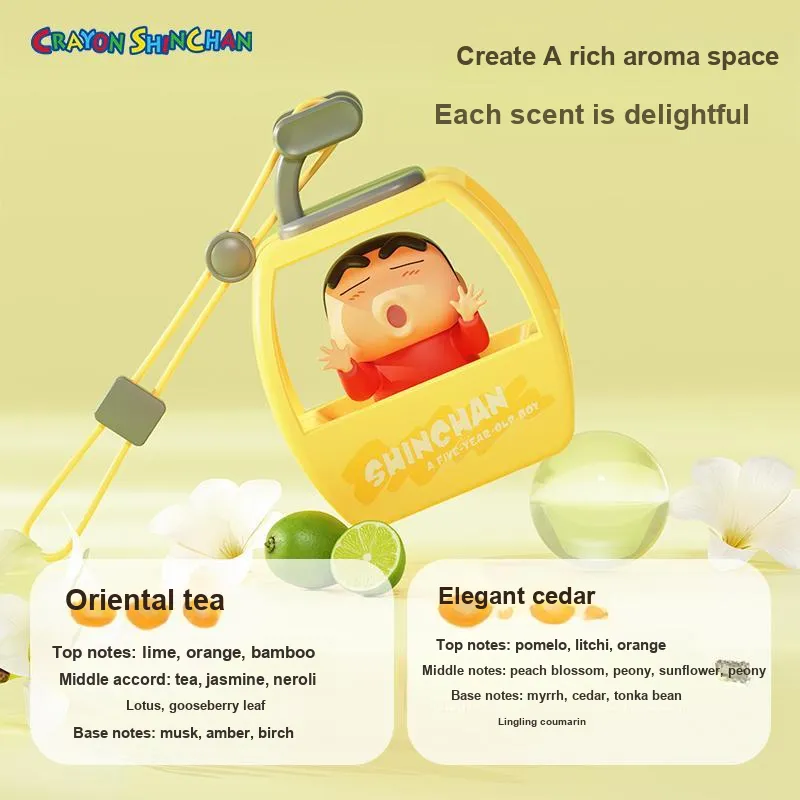 ROCK Crayon Shin Chan Solar Self Rotating Cute Plush Self Rotating Bedroom Desktop Chibi Figures-21