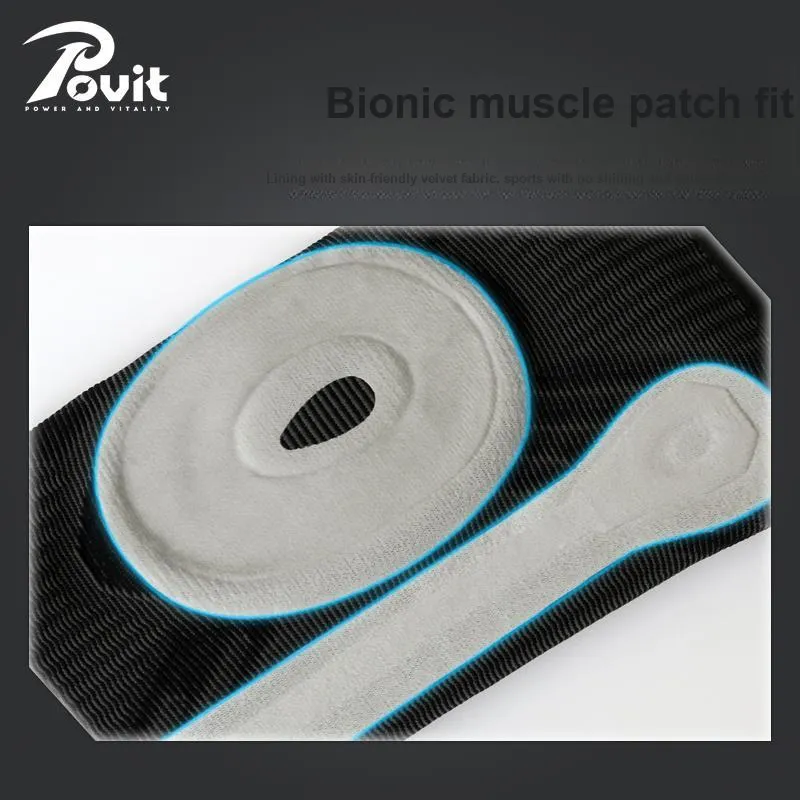 POVIT Knee Pads Nylon Elastane Latex Thread Silicone Running, Badminton, Basketball Men's-19