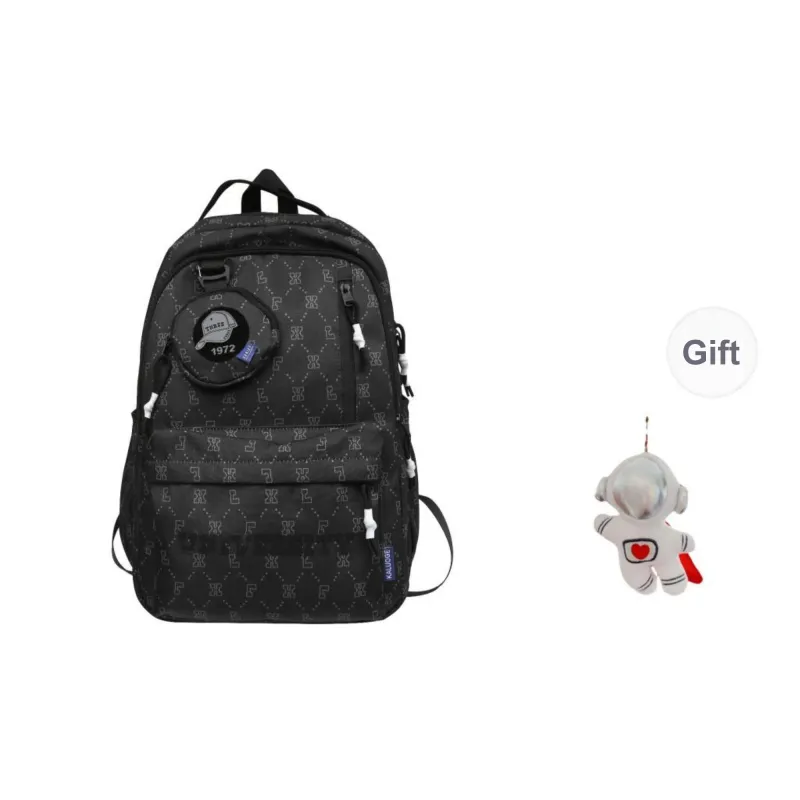 URBAN FOREST Nylon Backpack Unisex White/Gray/Black/Blue/Coffee-12