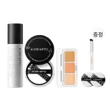 303 Shimmering+롱래스팅 메이크업 스프레이 (블랙 캡)+3색 컨실링 스틱, 컨실러 브러시+파우더 퍼프 2개 포함