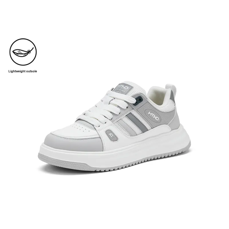 Hotwind White Sneakers Abrasion Resistant Slip Resistant Low Top Skateboard Shoes Men's-11