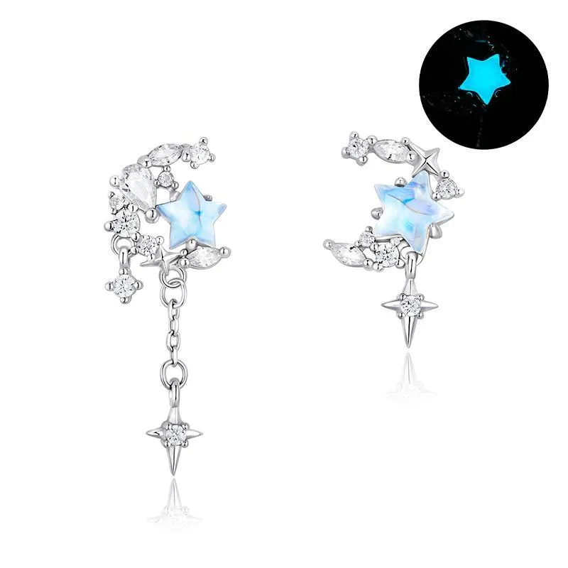 Central Fashion Silver 925 Stud Earrings Women's-5