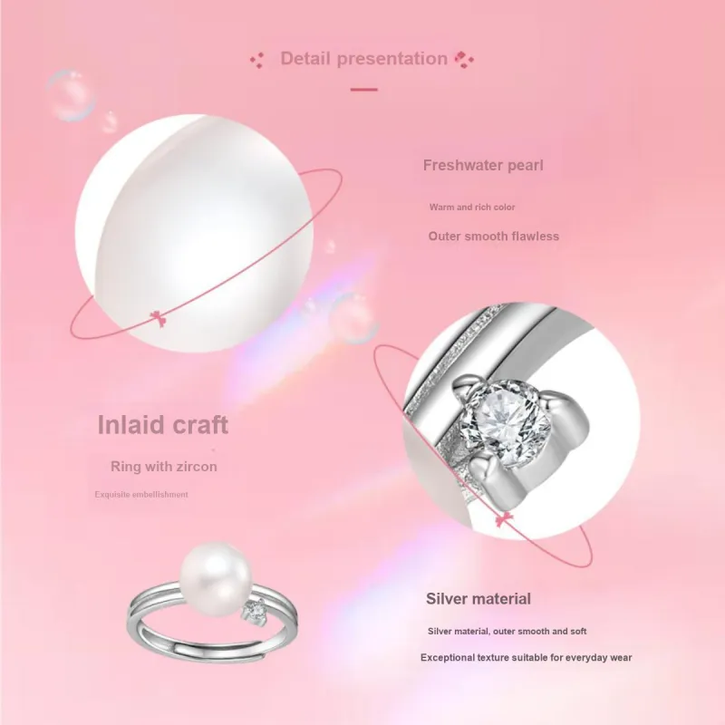LAOMIAO Pearl Rings Women's-3