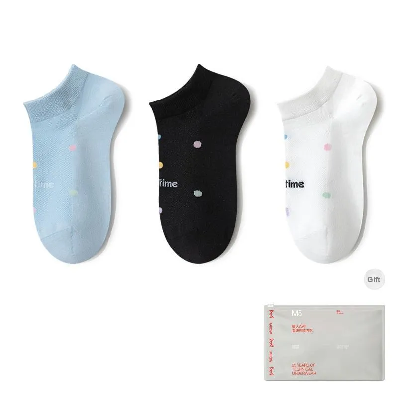 MIIOW Trend Party Series Ankle Socks Women's Shopping Bag 3 Pack-0