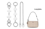 [Silver]White Four-Leaf Clover+Camellia Extender Chain+Decorative Chain
