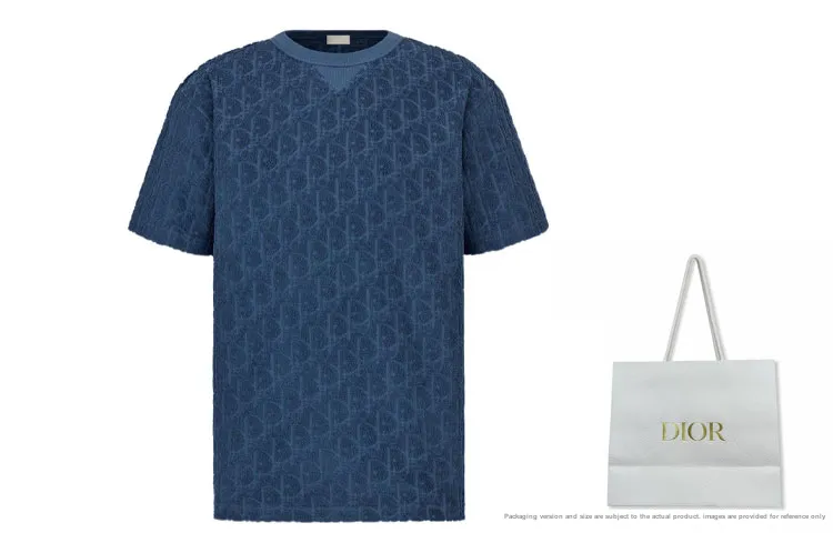 DIOR T Shirts Men Blue-2