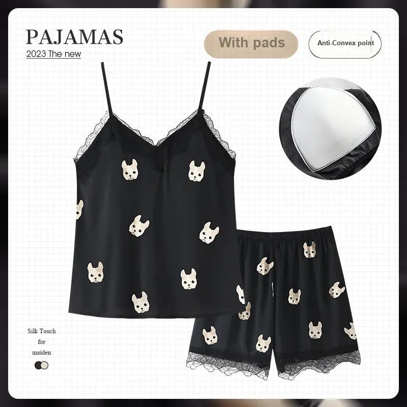 Han Ziduo Pajama Set Women's Black-1