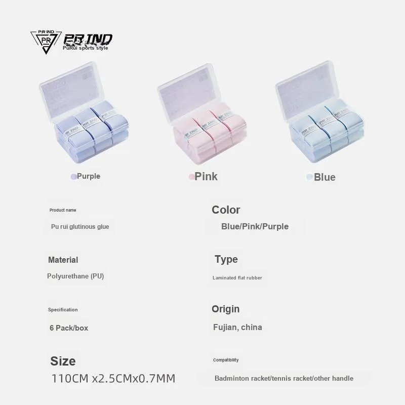 P.R IND Badminton Grip Tape Pink PU Thin-2