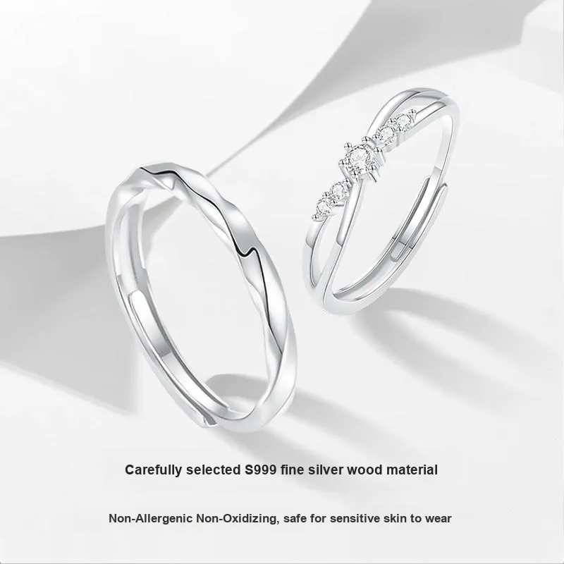 MISS TOOYA S999 Fine Silver Rings Unisex-2