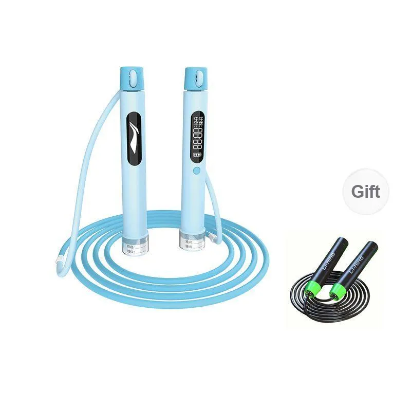 LiNing Aerobic Fat Reduction Non Countable Jump Ropes Adults Aluminum Alloy Controller PU Steel Wire Rope 3m-3