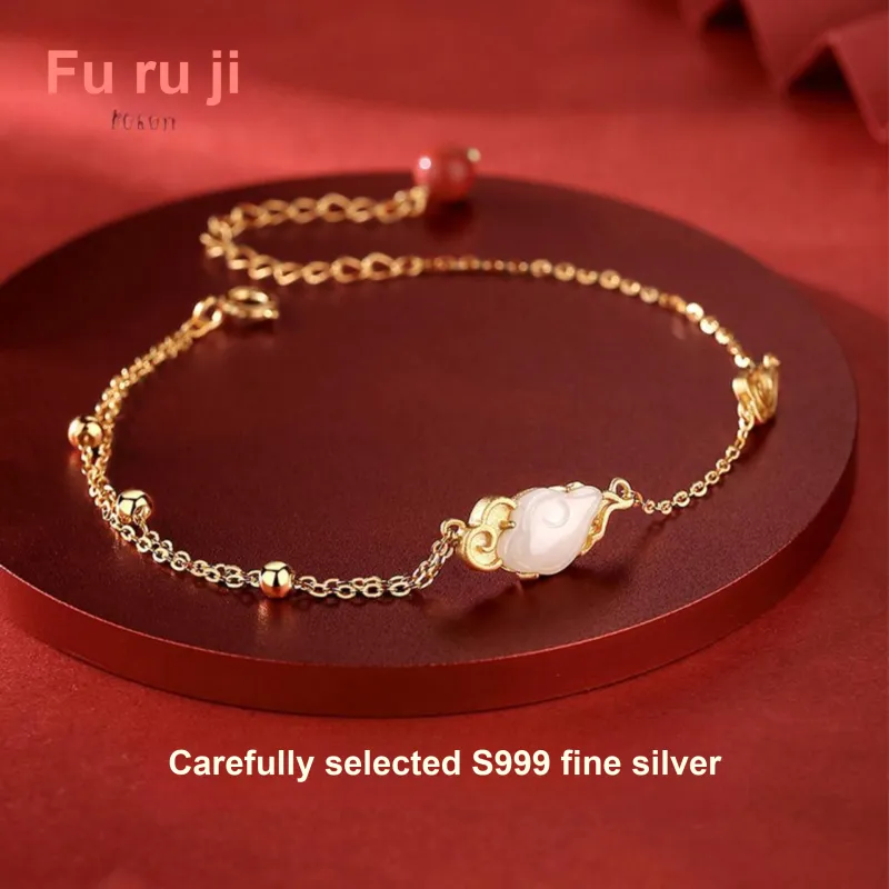 Fu Ru Ji Bracelets White Jade Women's-5